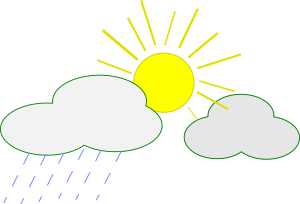 Sun and clouds logo